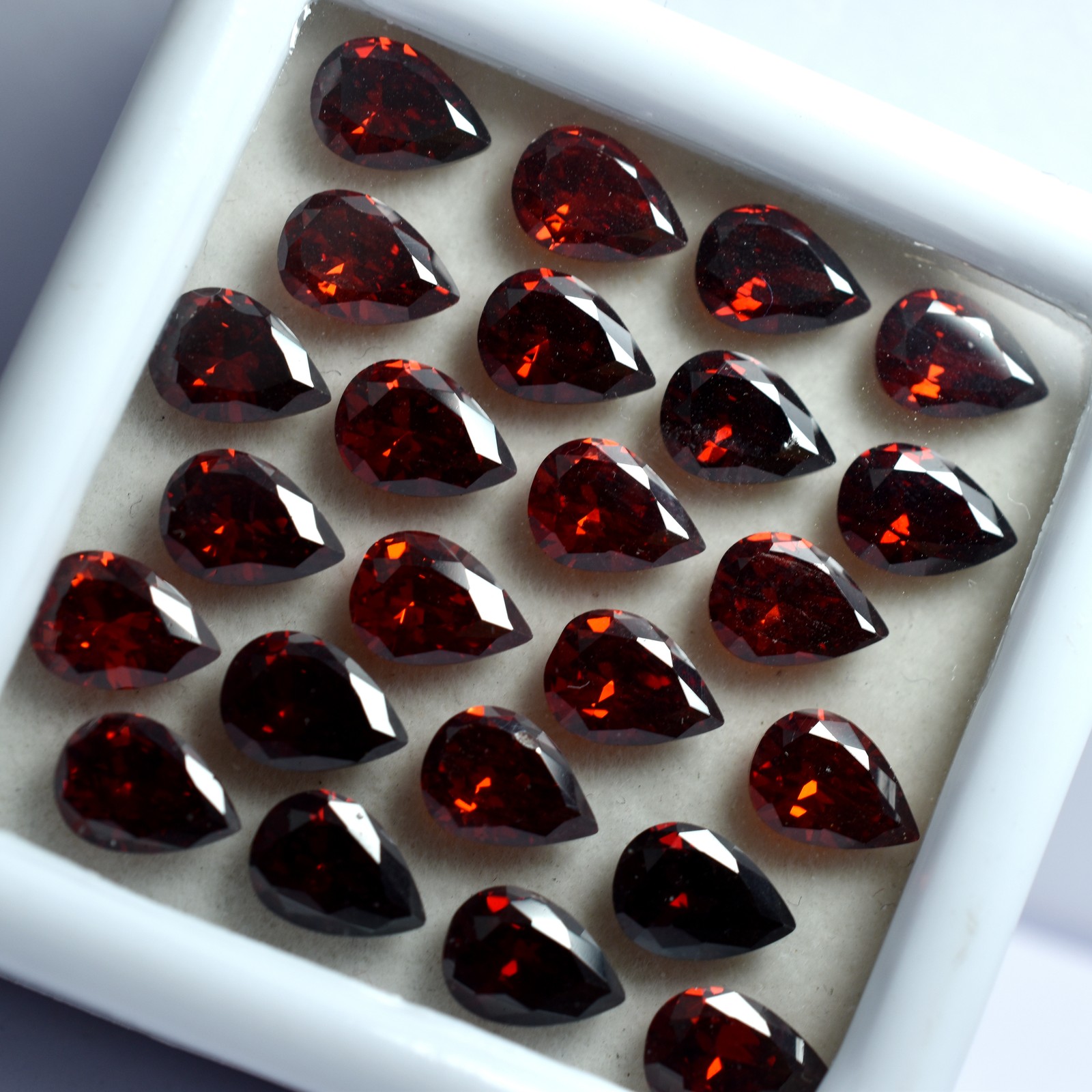 CERTIFIED 6 Pcs Natural Sapphire Orange Pear Cut 7x5mm Loose Gemstone Lot