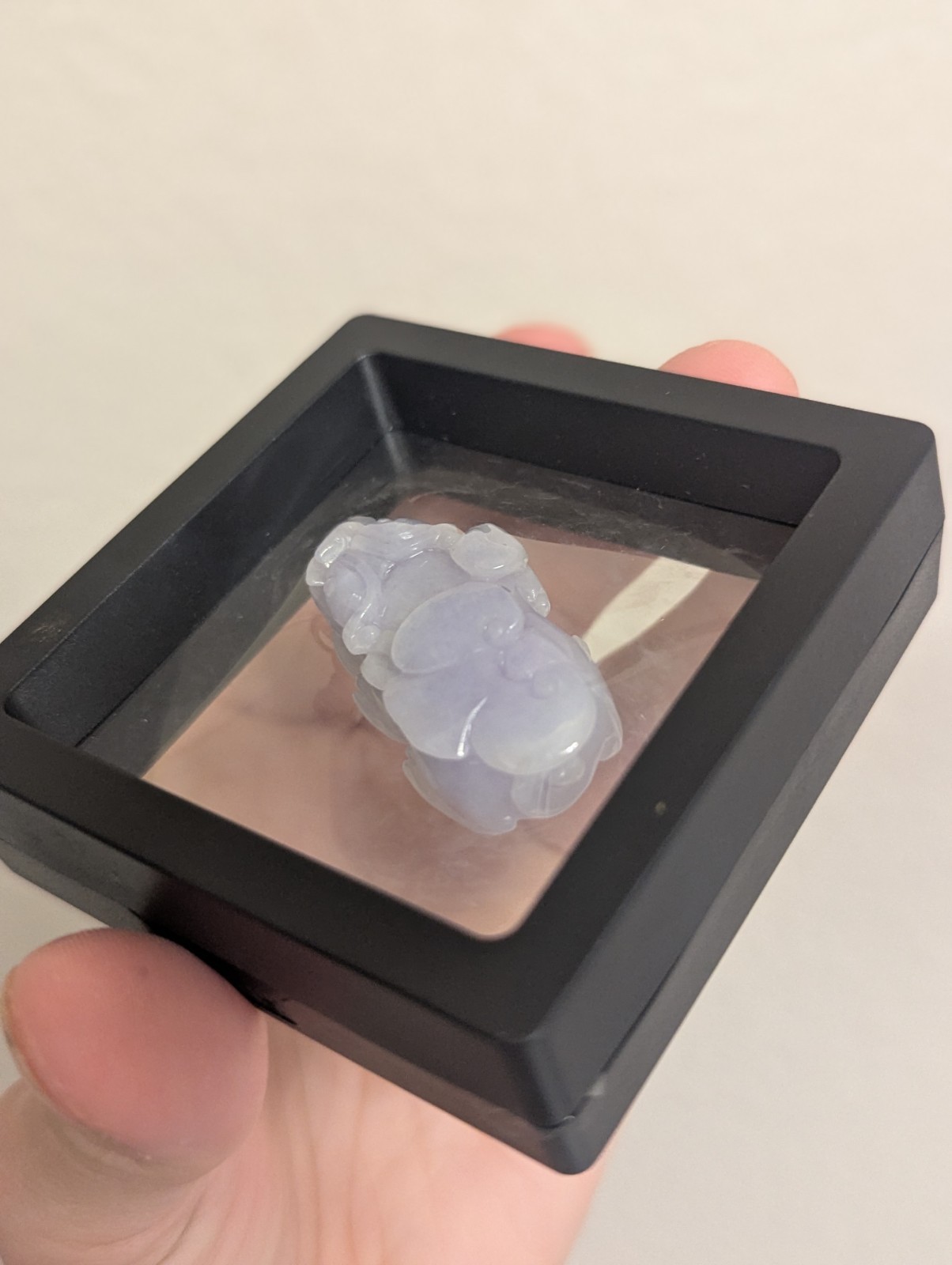 Jade Pixiu Dragon Lavender Purple Jade Pendant, Strong Color, Large, Untreated