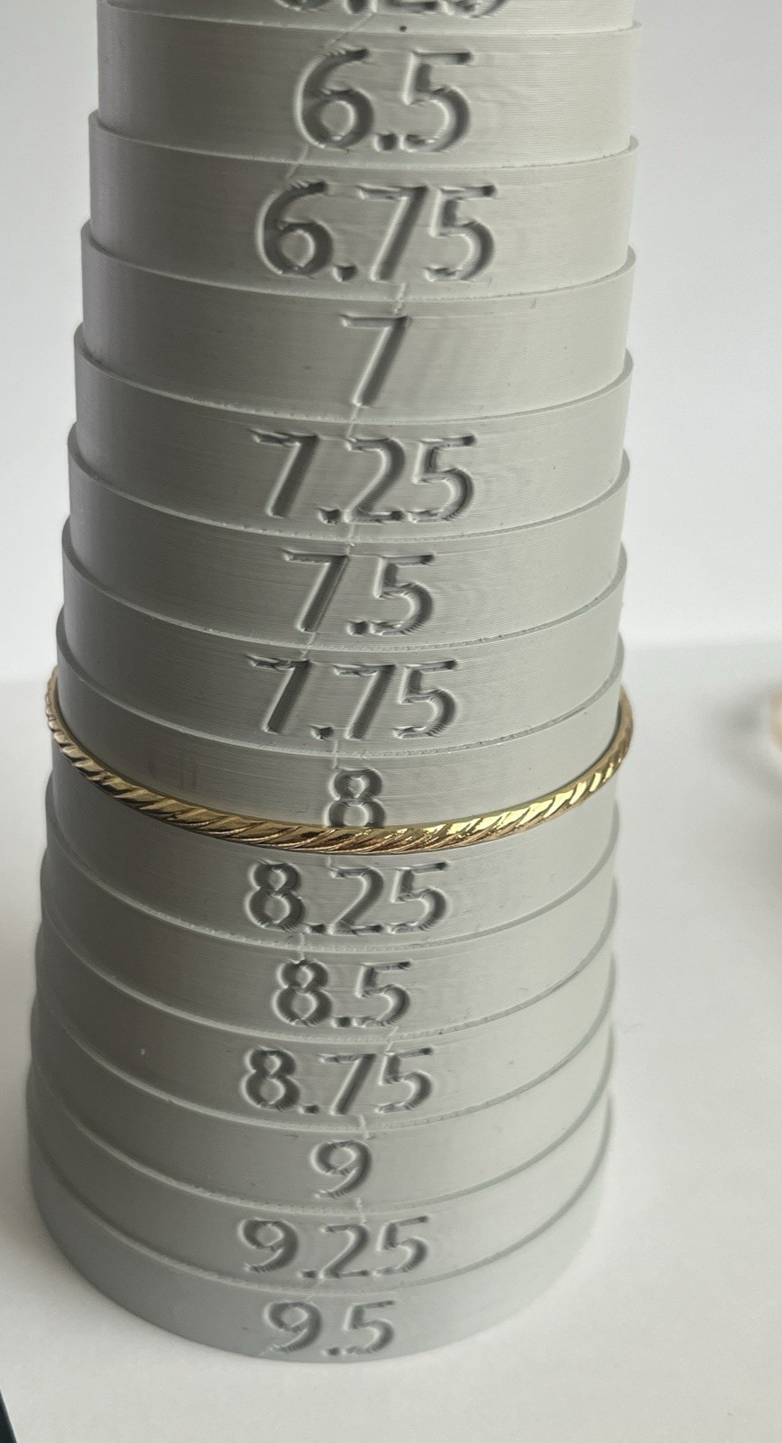 Bright Gold Tone Bangle Bracelet Set 8 Stackable Mixed Texture 8-8.25in