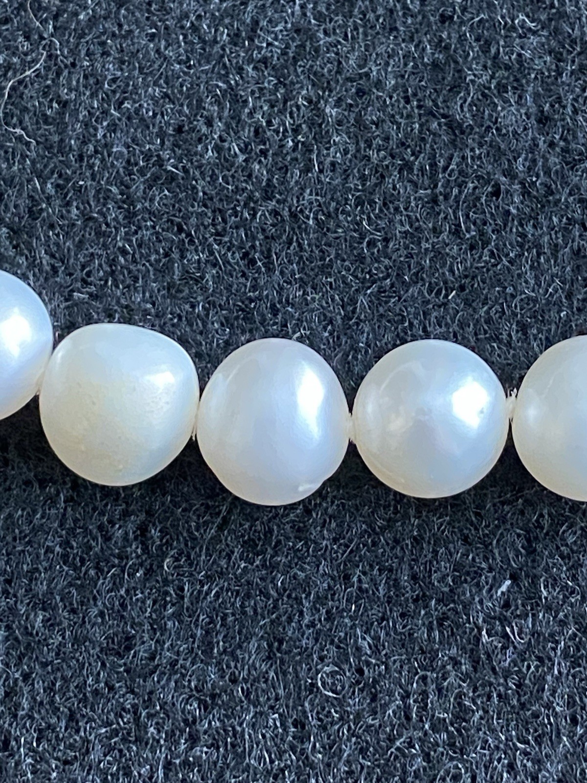Natural Pearl Sterling Clasp 15 inch Choker Style Necklace