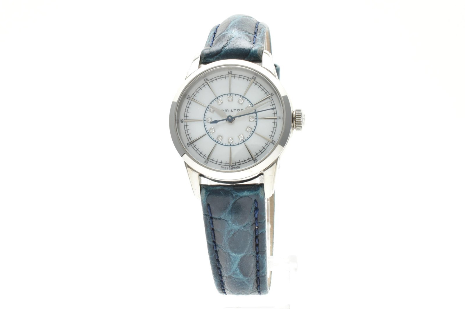 [N MINT /Paper] Hamilton Railroad H403110 Shell Dial 12P Diamond Qz Ladies Watch