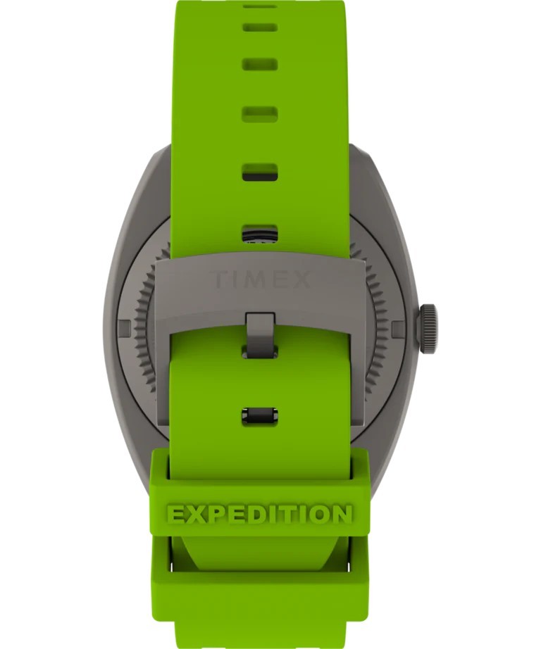 TIMEX Expedition® Pioneer Titanium Automatic 41mm HNBR Lime Green Rubber Strap