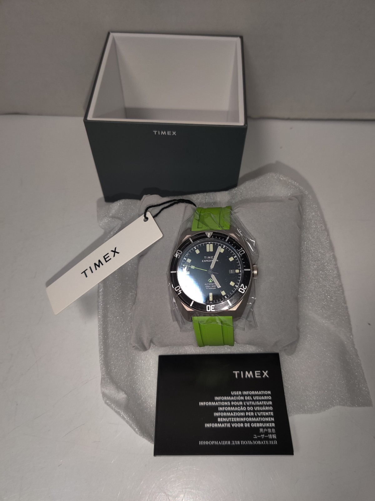 Timex Expedition Pioneer Titanium Automatic 41mm HNBR Synthetic Rubber TW2Y63700