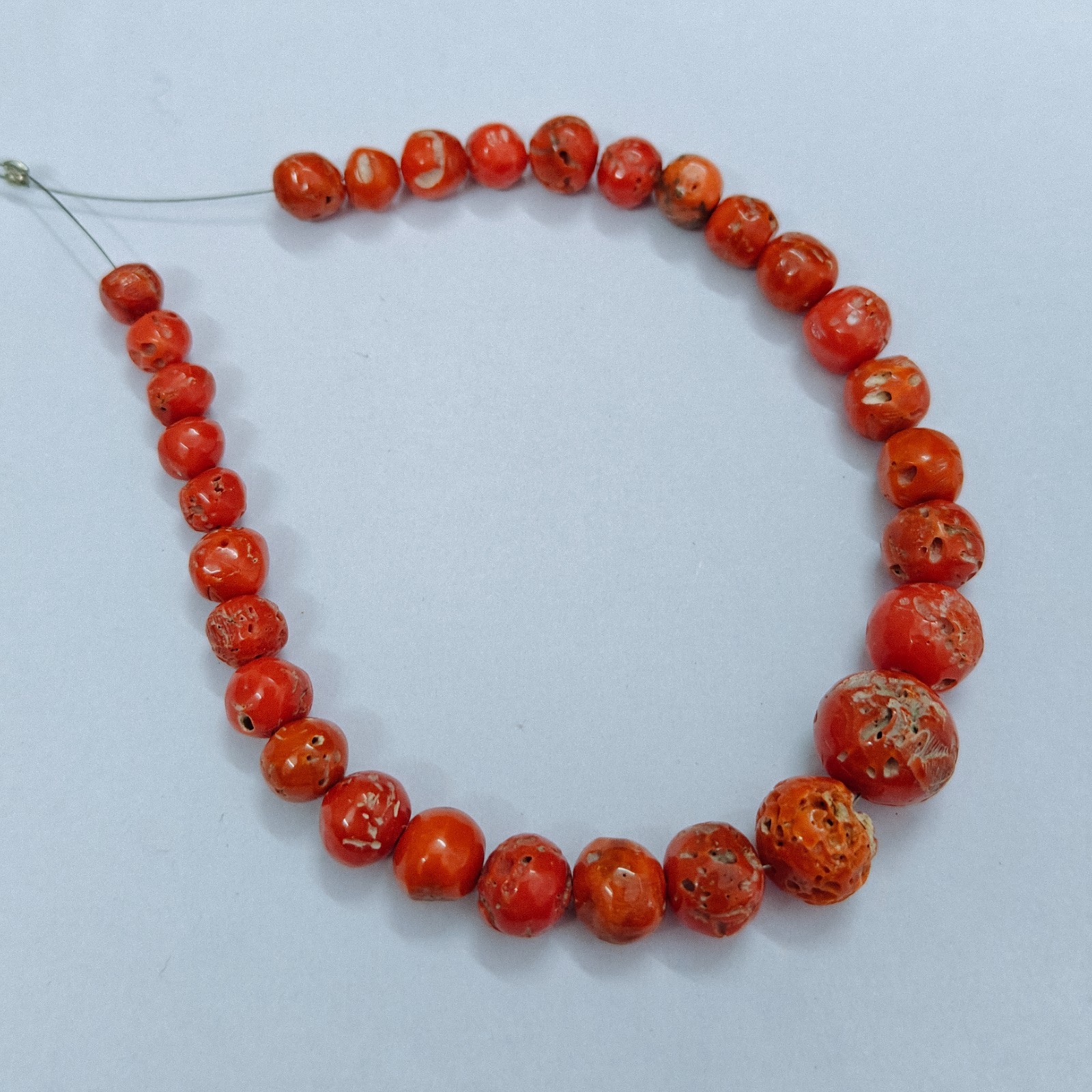 Natural Italian Red Coral Round Beads Loose Gemstone Beads For Jewellery Supply