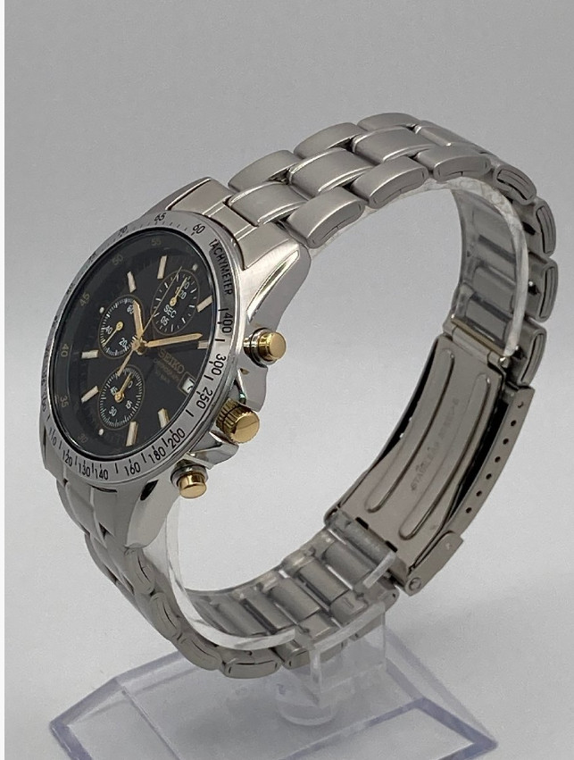 [MINT w/Box] Seiko Spirit SBTQ043 Chronograph 7T92-0DW0 Black Dial 100M Japan