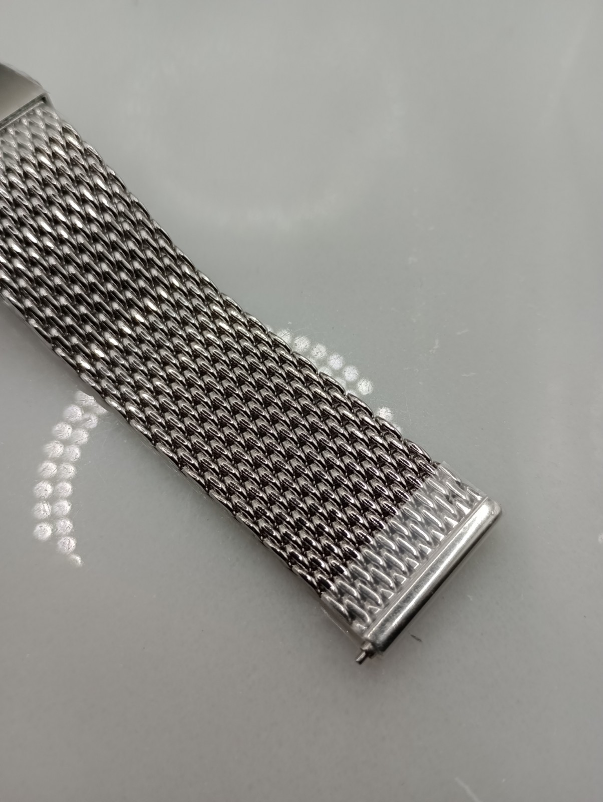 New Watchgecko 20mm Merriott Milanese Mesh Stainless Watch Strap Polished 6B19