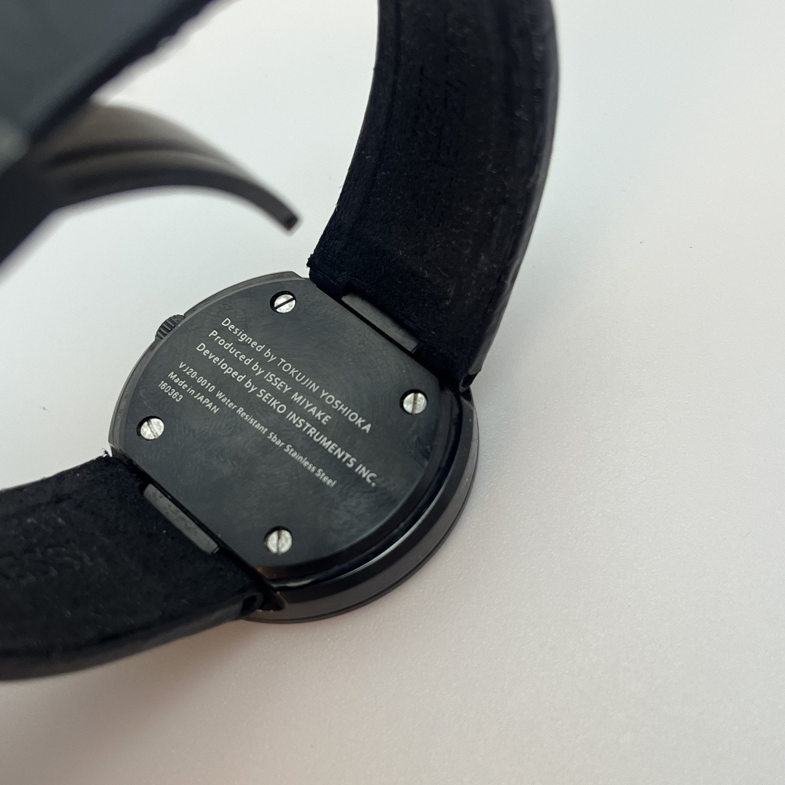 Seiko Issey Miyake TOKUJIN YOSHIOKA Qz Watch Japan Minimalist Black Leather#623B