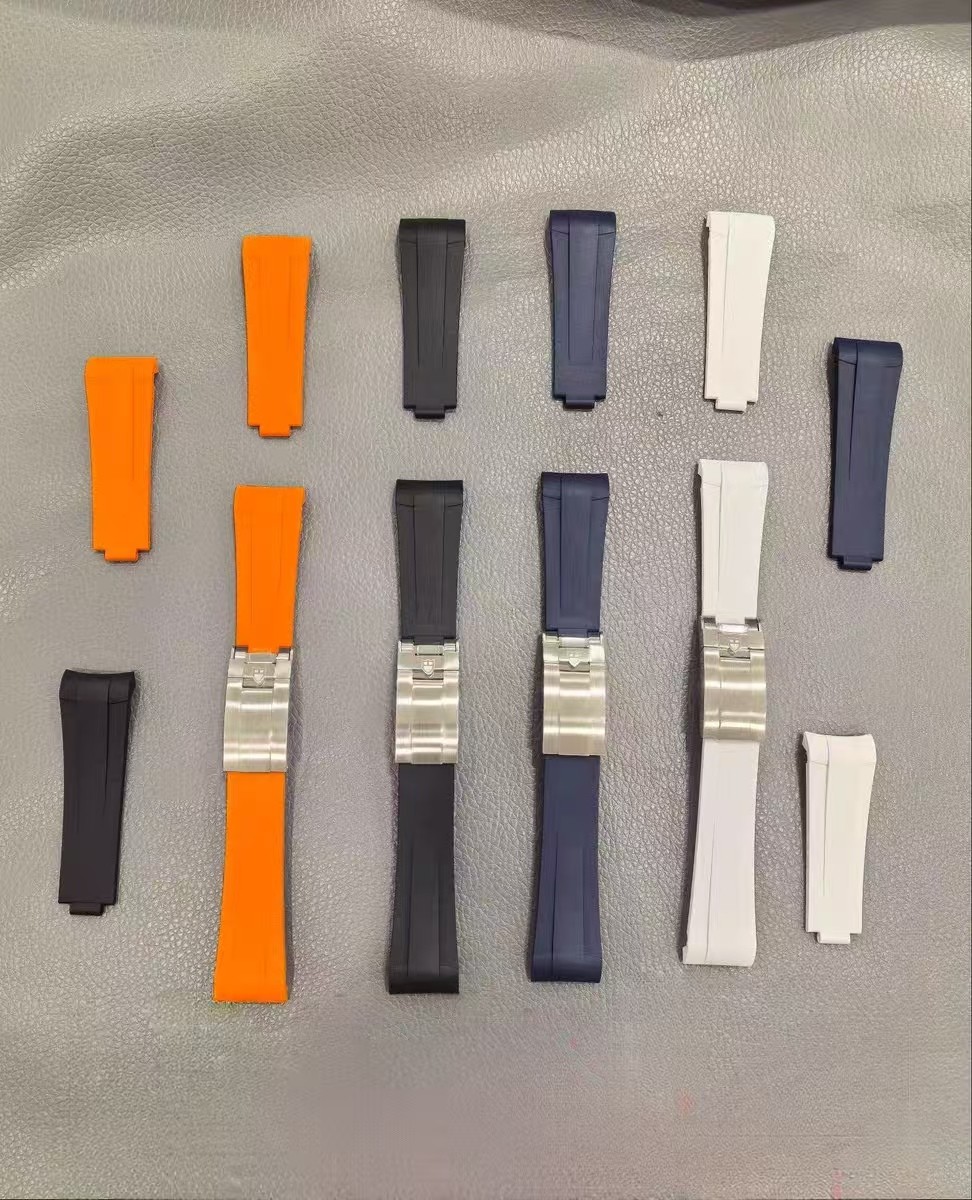 22mm Curved FKM Rubber Strap for Tudor Black Bay 79230 79360 79830 T-fit clasp