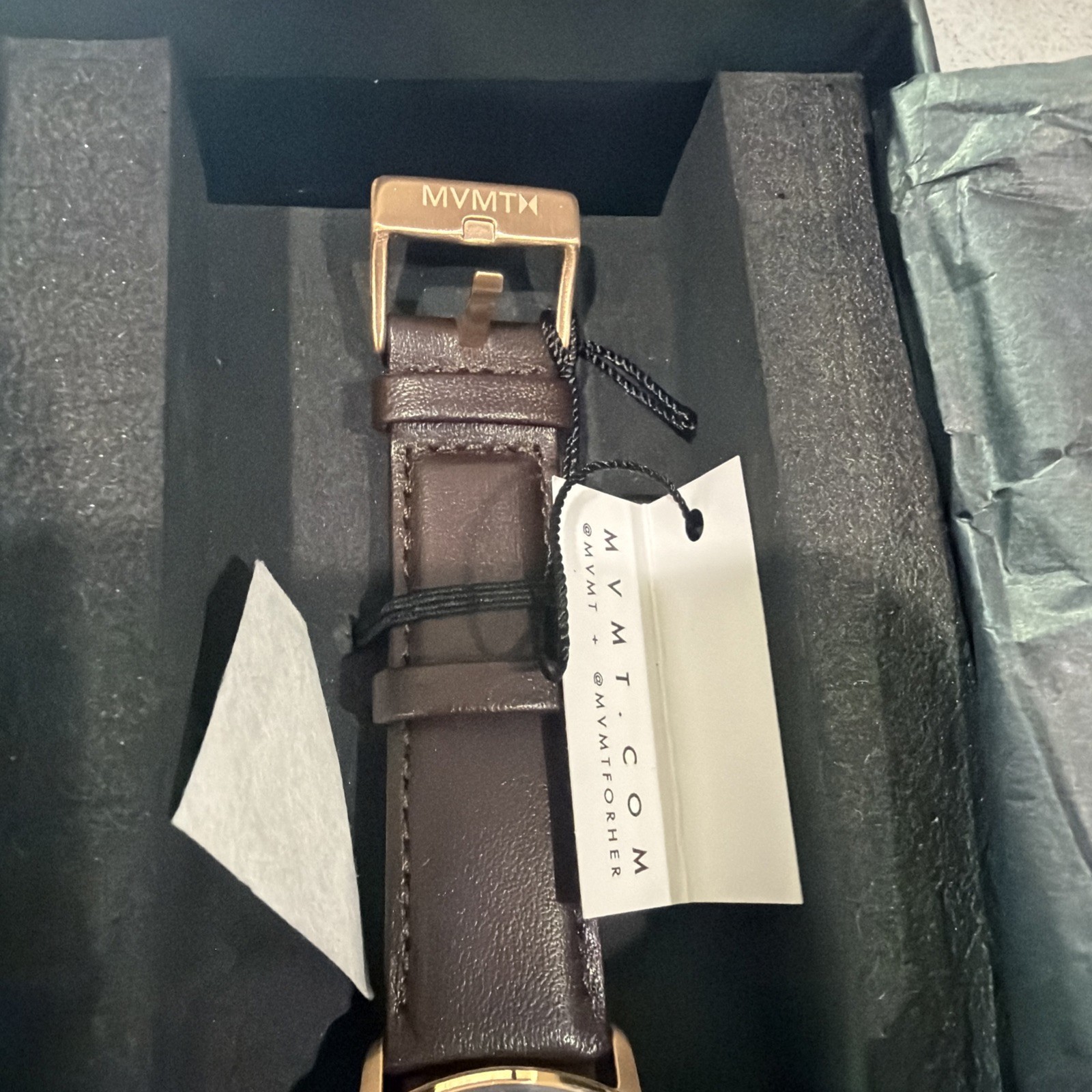 MVMT Mens Black On brown Dress Watch – NEW IN BOX