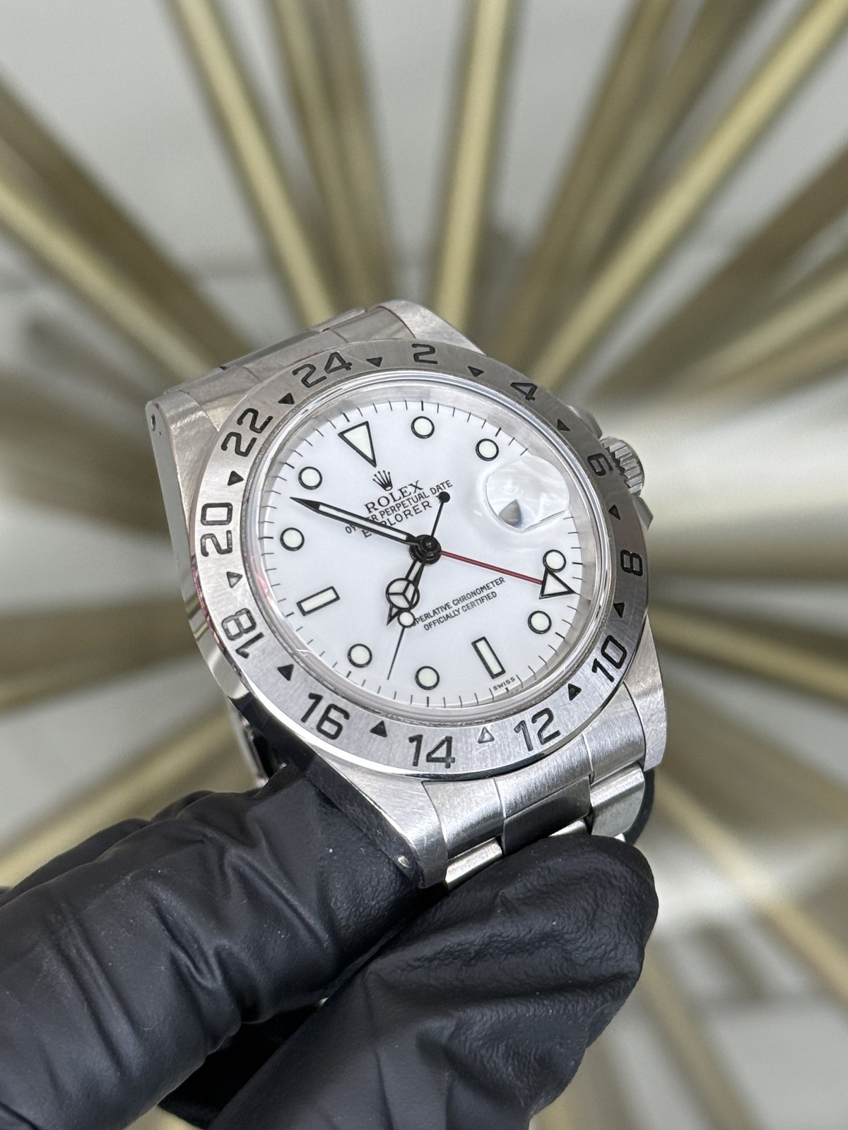 Rolex Explorer II White Dial on Oyster 16570