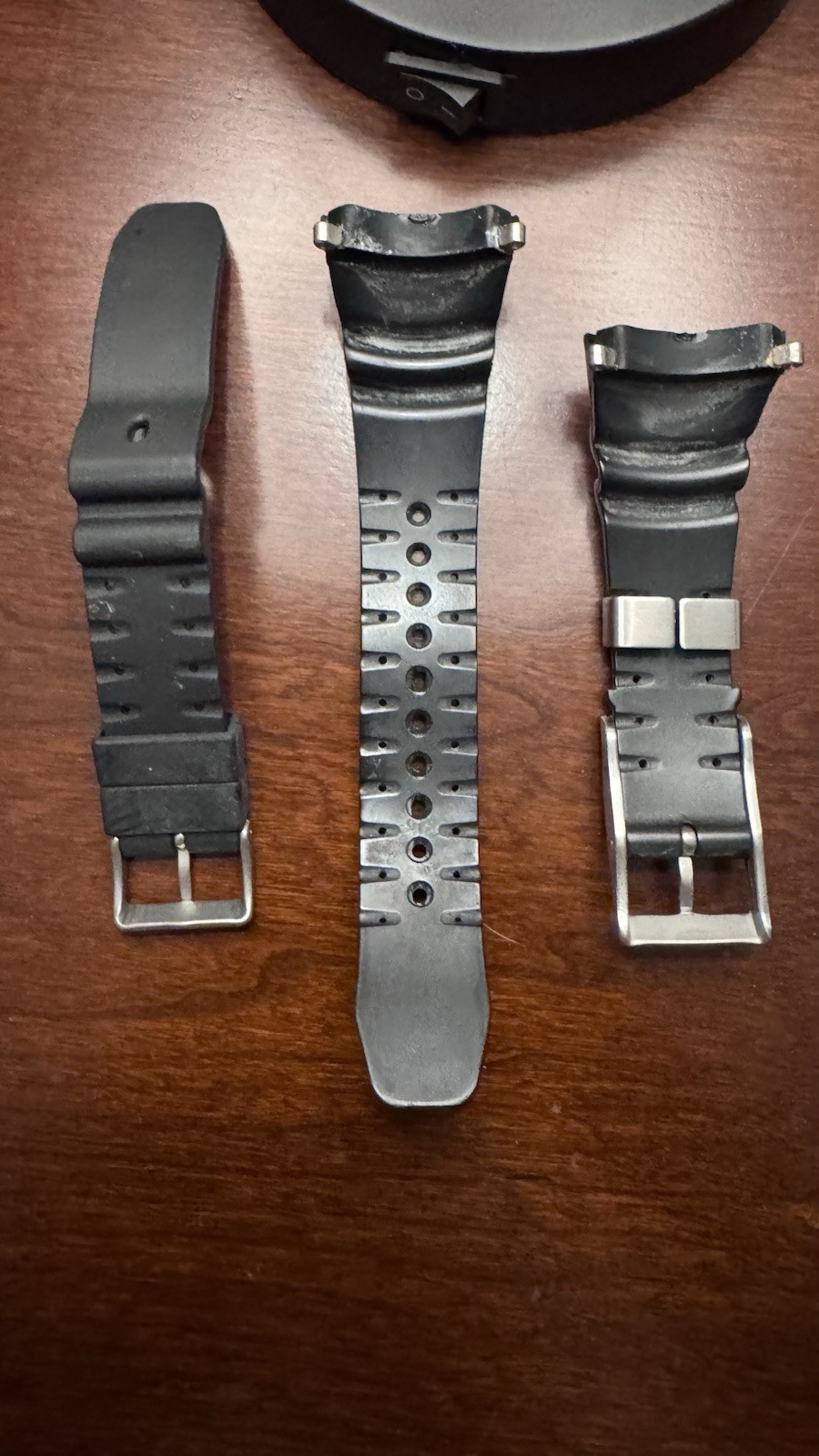 Citizen BJ-8050 Promaster Dive Eco-Drive Black Rubber Two-Piece Watch Band Strap
