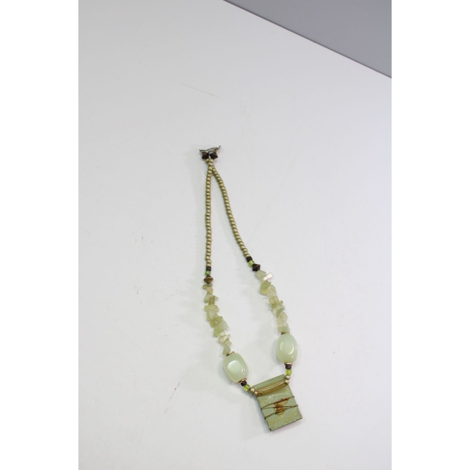 Asian Tablet Choker Necklace Beaded Beads 88895