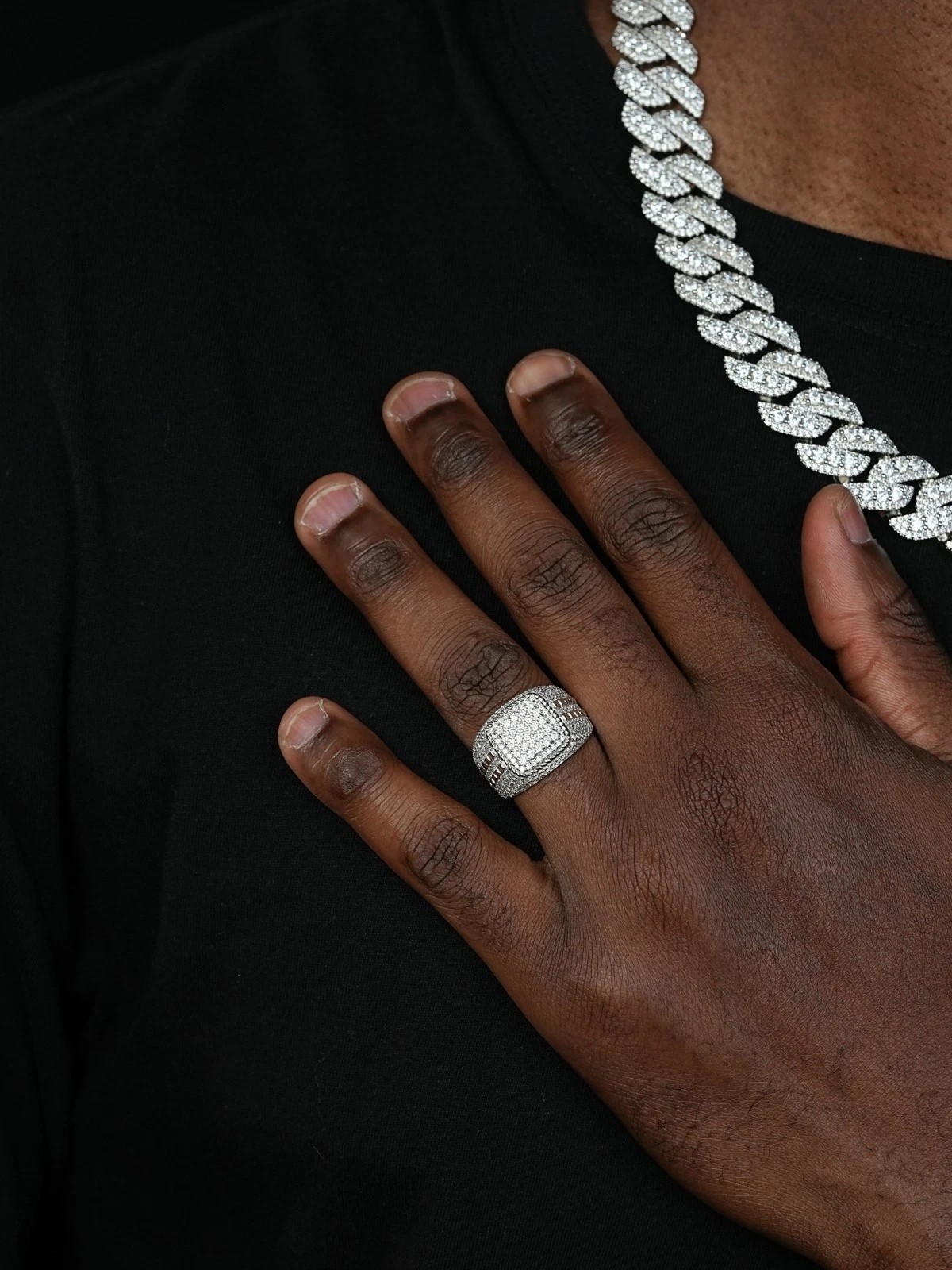 2 CTW Real Mens Hip Hop Iced Out Ring MOISSANITE 925 Silver Ring – Passes Tester