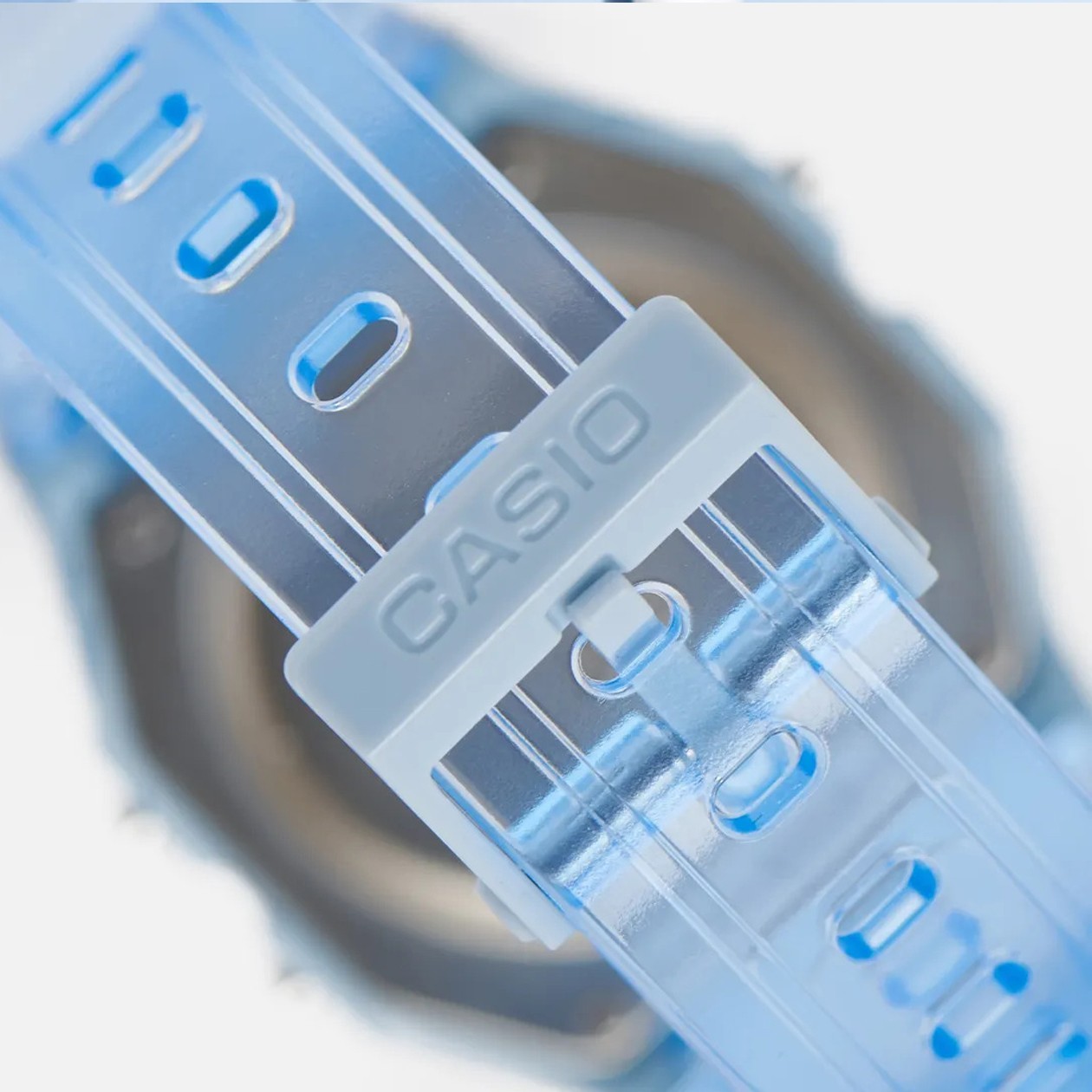 CASIO F-91WS-2JH Transparent Blue Band Classic Digital Watch