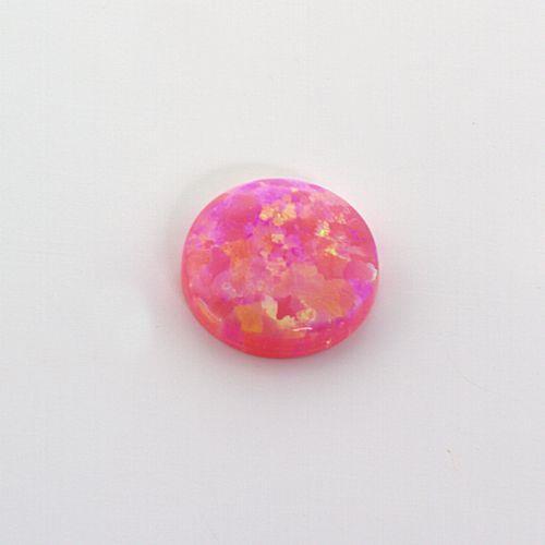 ( 6mm – 10mm) Salmon Pink Lab Created Opal Round Cabochons