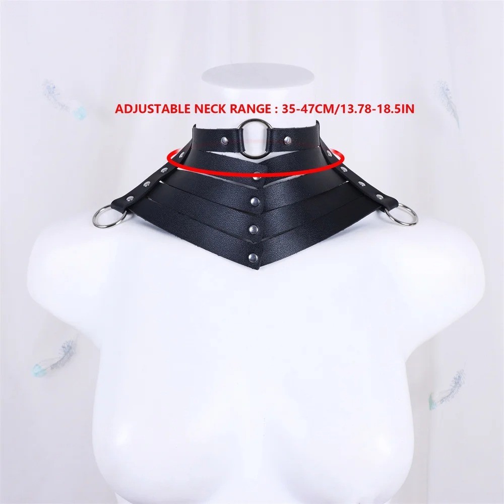 Black Gothic Punk Leather Choker Necklace Rivet Collar Beautiful Jewelry Gift