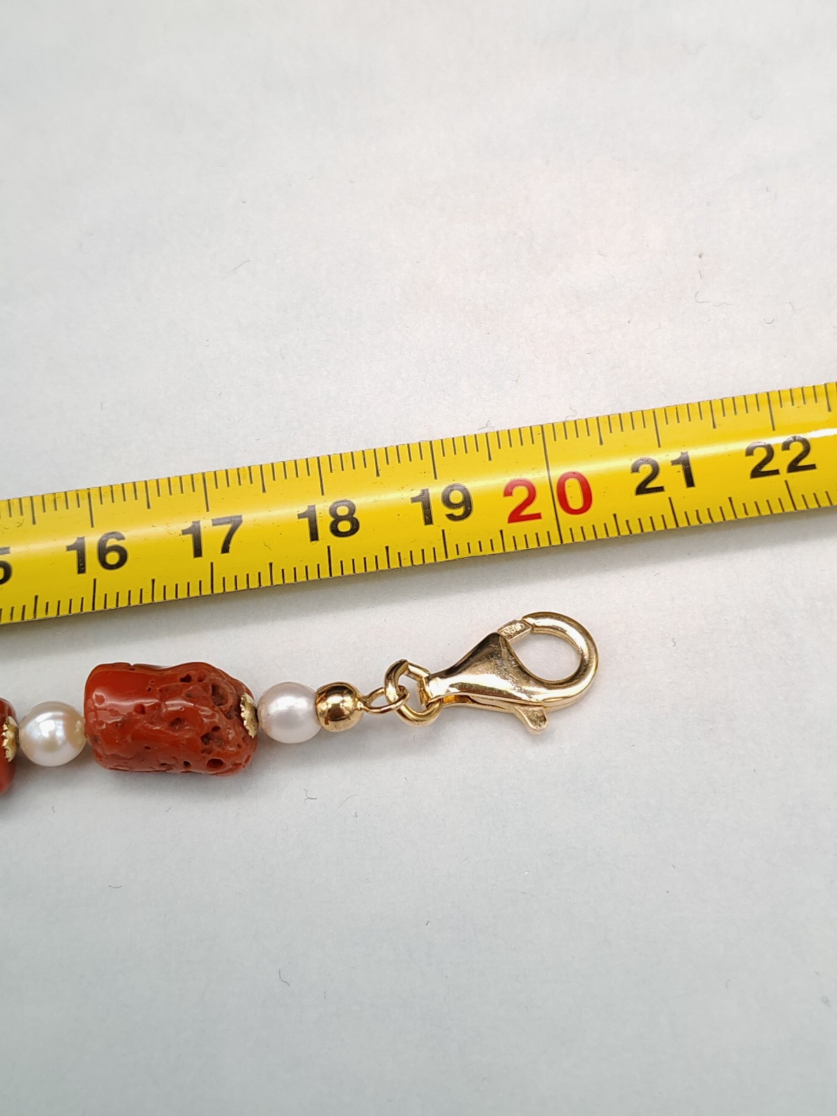 Women’s Red Coral Sardinian Bracelet Natural Real Pearl Silver 925 Gold Plac