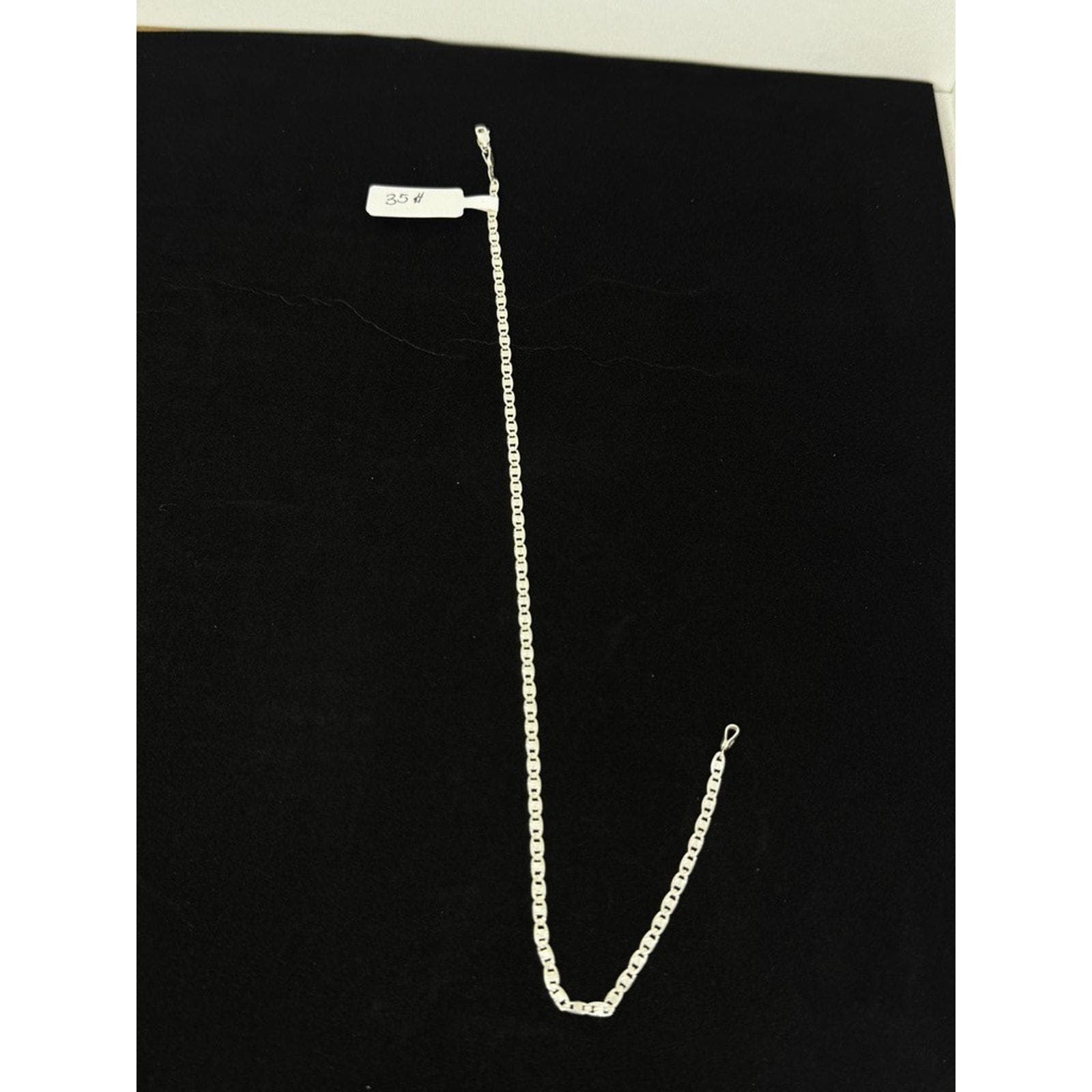 Sterling Silver Mariner Link brazalet 12 Inch 2.6mm Diamond Cut 2.7g