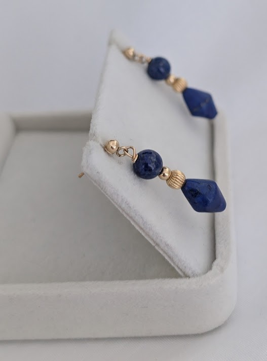 Lapis Earrings 14K Gold 2.5 Grams Retail Price $599 Make Me An Offer!