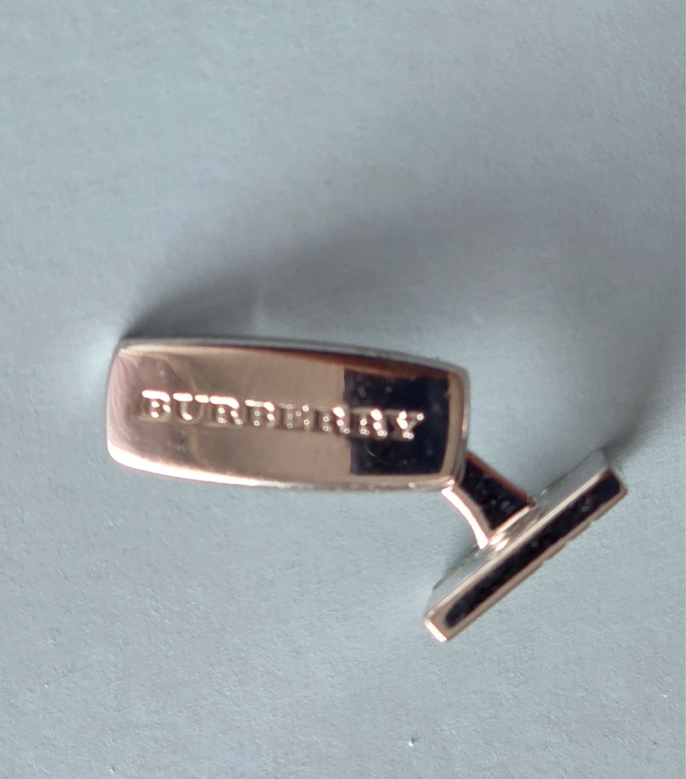 vintage Burberry silver square cufflinks.