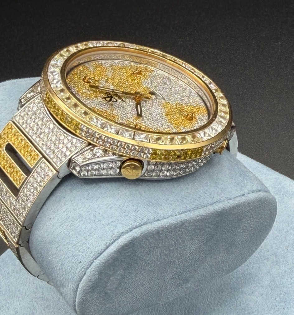 Jacob and Co 5 Time Zone The World Is Yours in Paved Diamonds