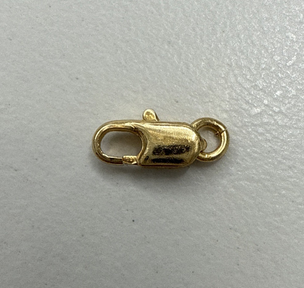 14k Yellow Gold Oval Shape Lobster Lock 9.0 mm Clasp