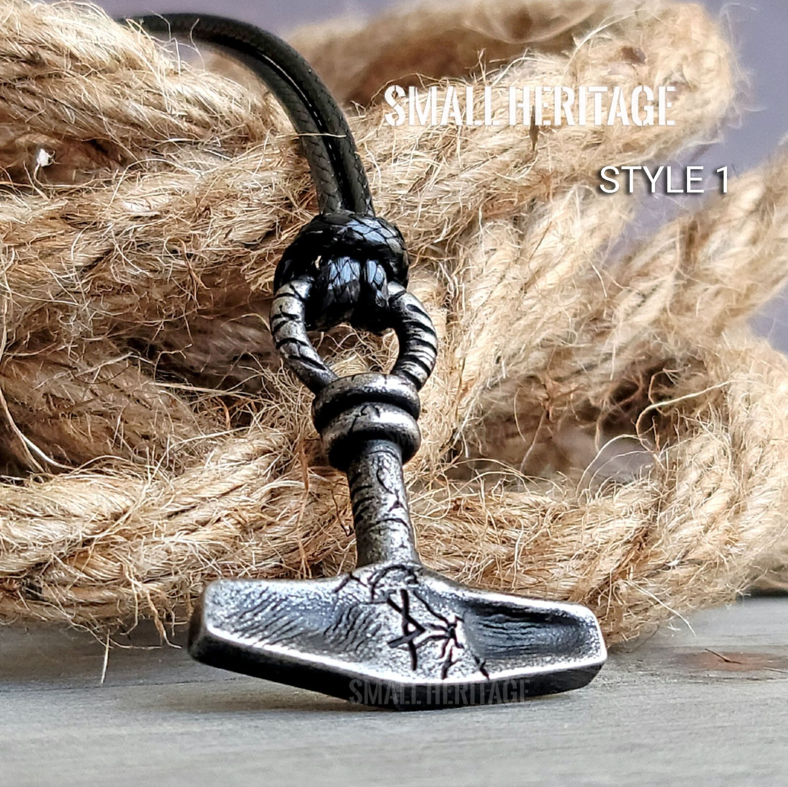 Viking Stainless Steel Mjolnir Necklace Norse Hammer Pendant Men Women Thor