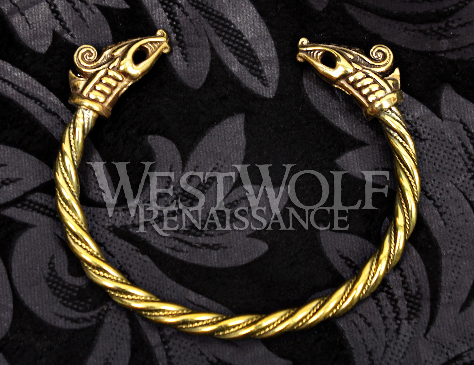 Viking Dragon Bracelet/Torc/Torque — Norse/Medieval/Jewelry/Skyrim/gold/serpent