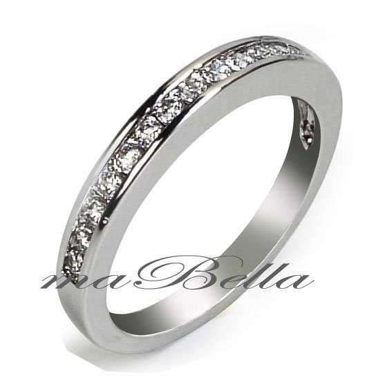 His Hers 3 Pcs Stainless Steel CZ Wedding Engagement Matching Ring Band Set