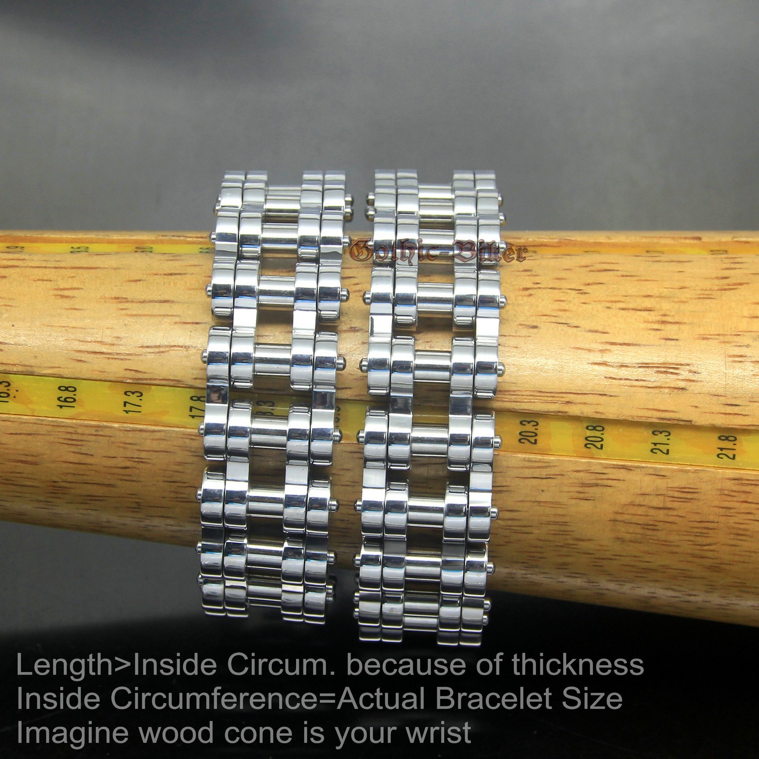 Heavy Chunky Motorcycle Bike Chain Mens Bracelet Stainless Steel Silver Polished