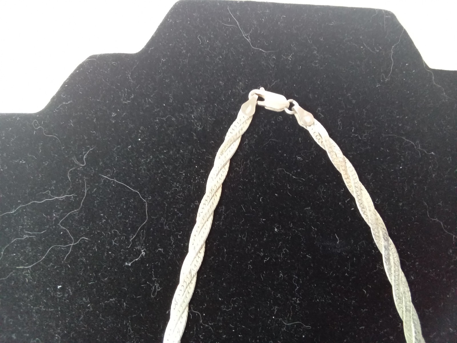 928 STERLING SILVER SERPENTINE BRAIDED STRAND NECKLACE 21 1/2″ LONG LOBSTER