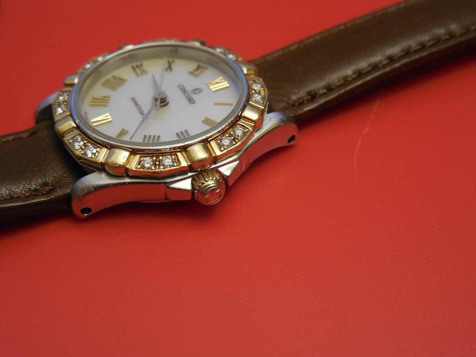 CONCORD SOLID 18K / STEEL DIAMOND CURRENT MODEL SARATOGA 23MM WATCH