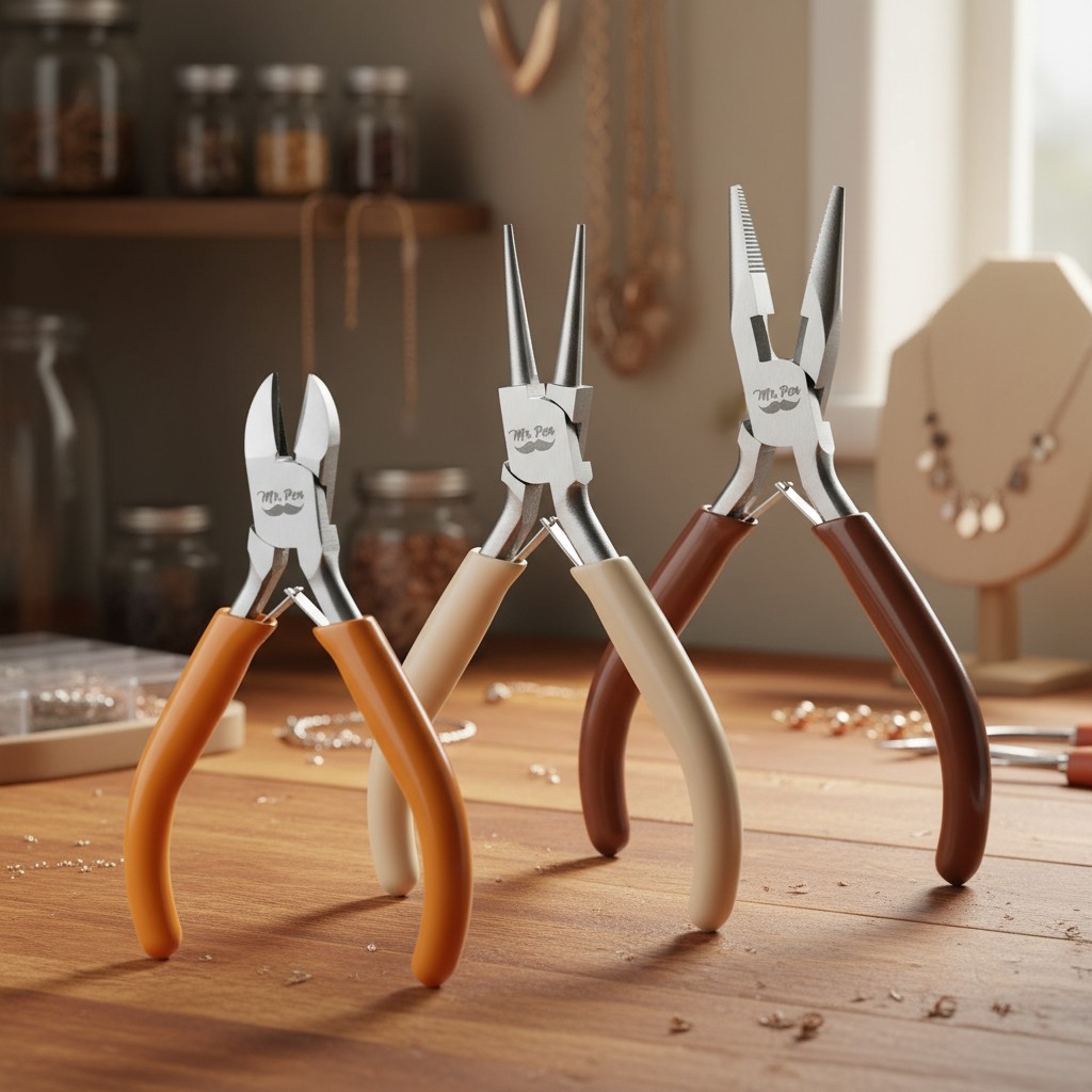 Mini Jewelry Making Pliers Set – Ergonomic, 3-Piece Autumn Essential Tools