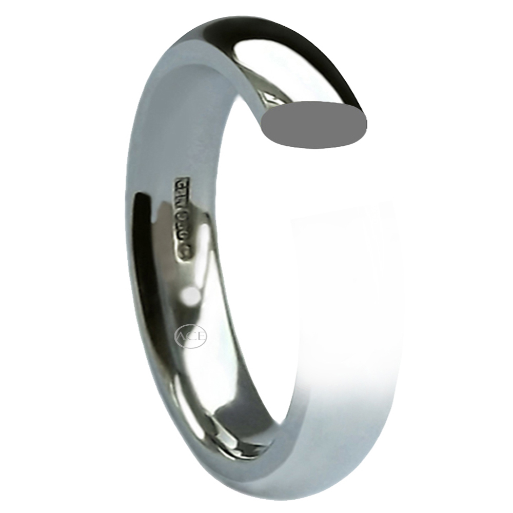 9ct White Gold Court Comfort Wedding Rings Bands 2mm 3mm 4mm 5mm 6mm 375 UK HM