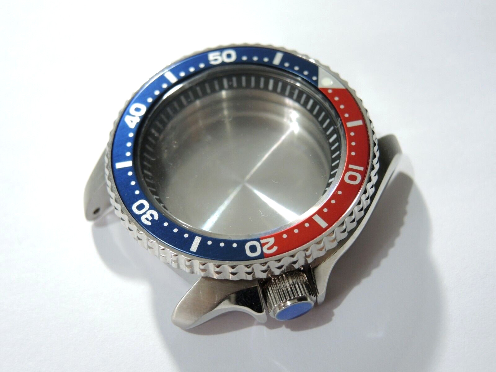 NEW STAINLESS PEPSI CASE,CROWN,DIAL,HANDS,STRAP LARGE DIVERS SKX007 (7S26-0020)