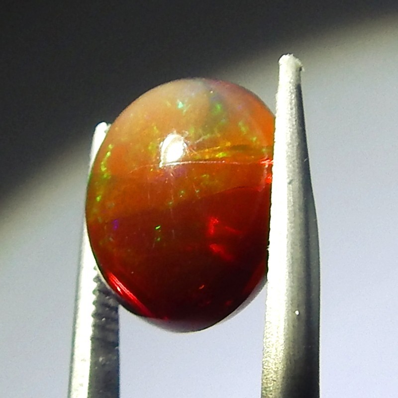 6ct Ethiopian Orange Precious Black Opal Natural Earth Mined Unheated Oval Cab