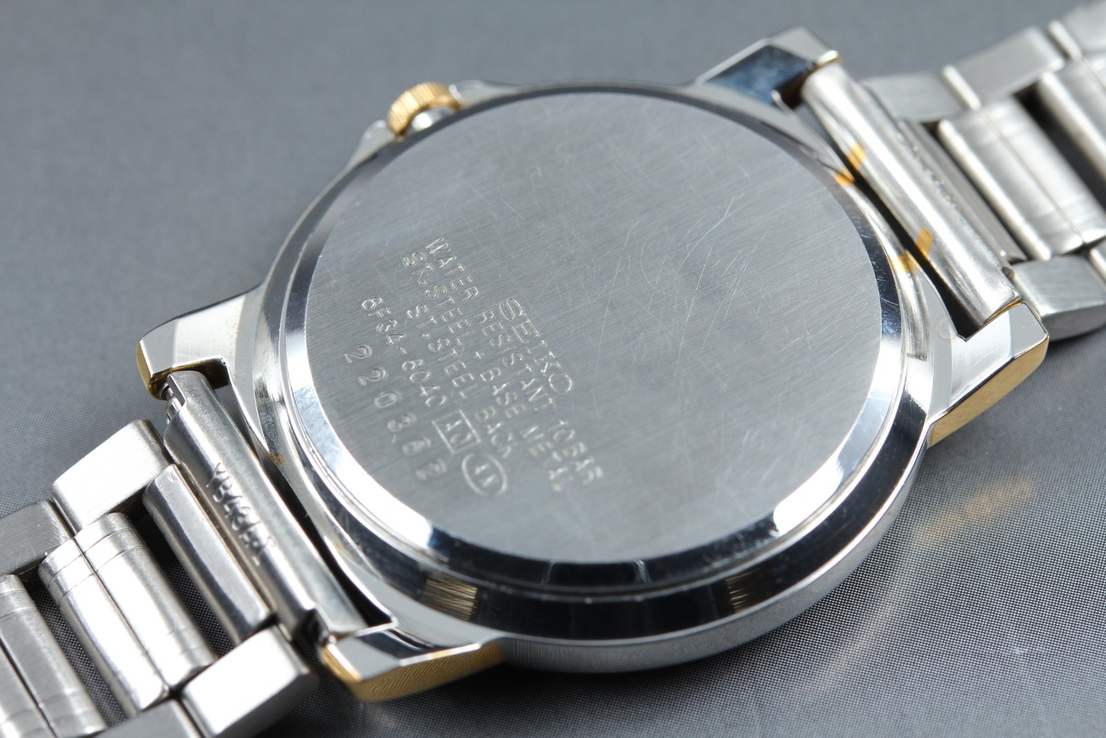 Vintage 1992 [Near MINT] Seiko Avenue 6F34-6040 Moon Phase Qz Mens Watch JAPAN