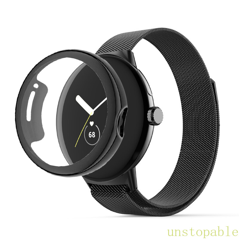 Stainless Steel Strap Metal Watch Band + TPU Case For Google Pixel Watch 4 41mm