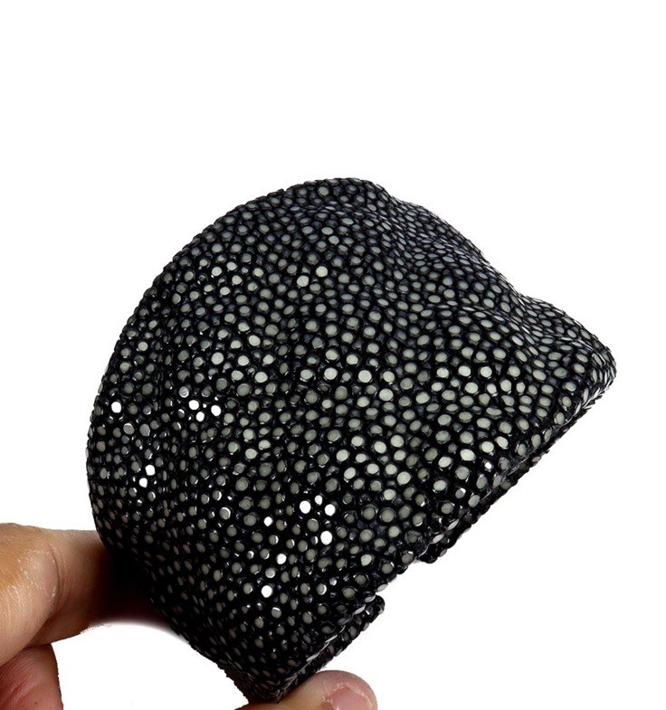 Natural Stingray Leather Cuff Bangle Jewelry 5.9inches