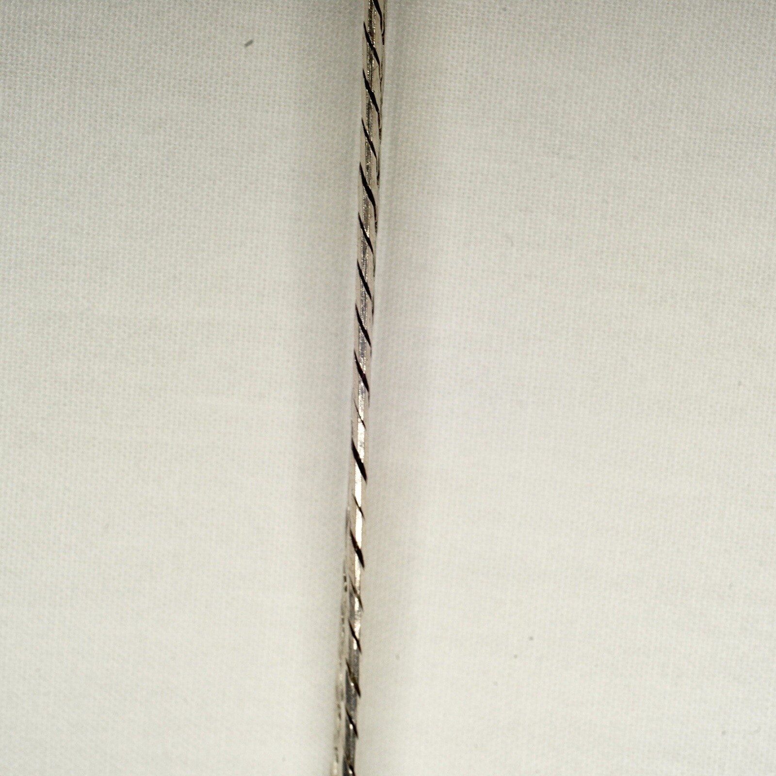 sterling silver textured herringbone bracelet HCT Italy lobster clasp 7.36”