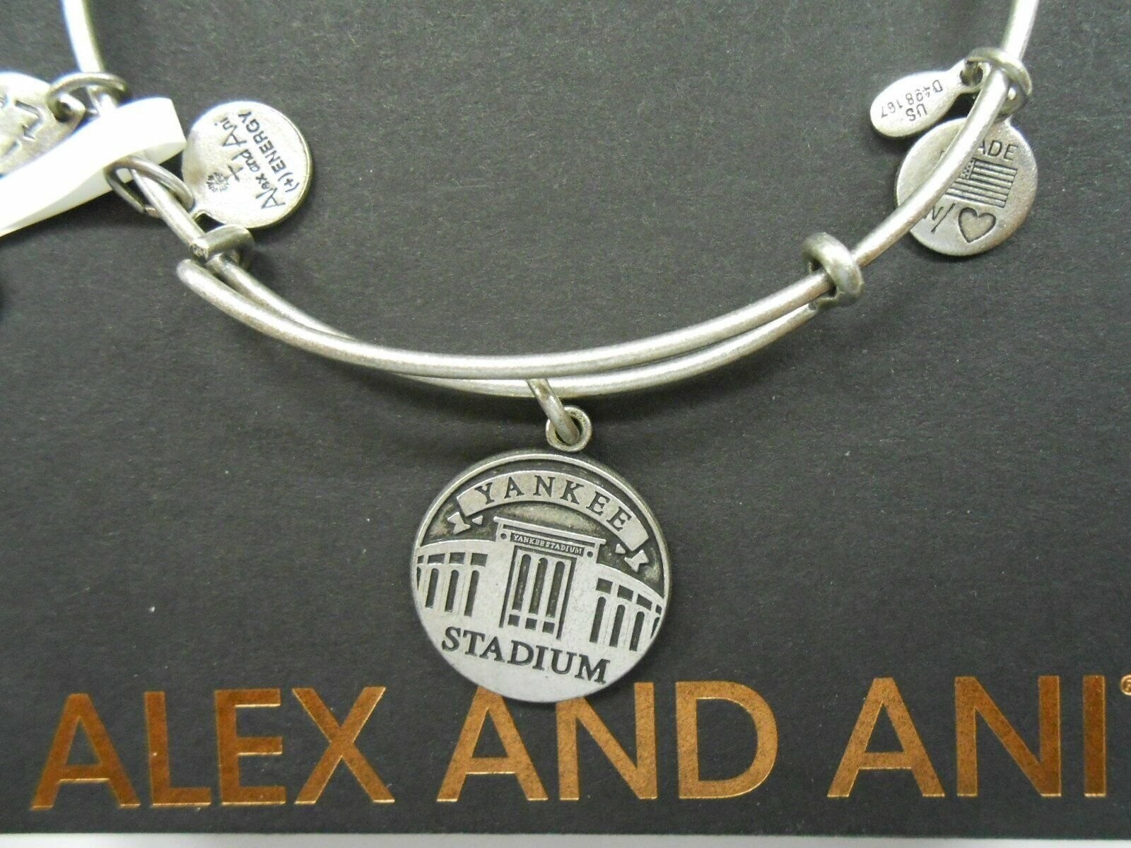 Alex and Ani Yankee Stadium Expandable Wire Bracelet Rafaelian Silver NWTBC