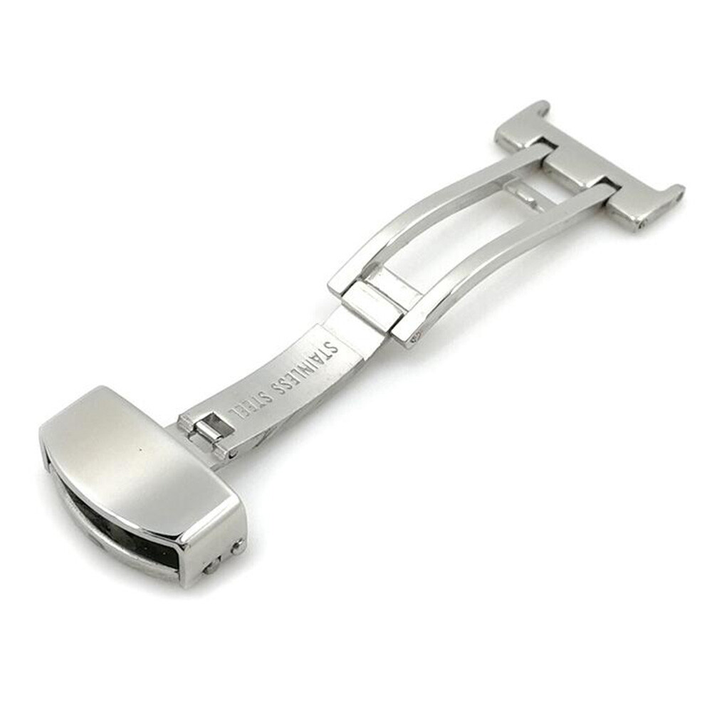 Stainless Steel Flip Lock Butterfly Deployment Clasp Watch Deployant Buckle