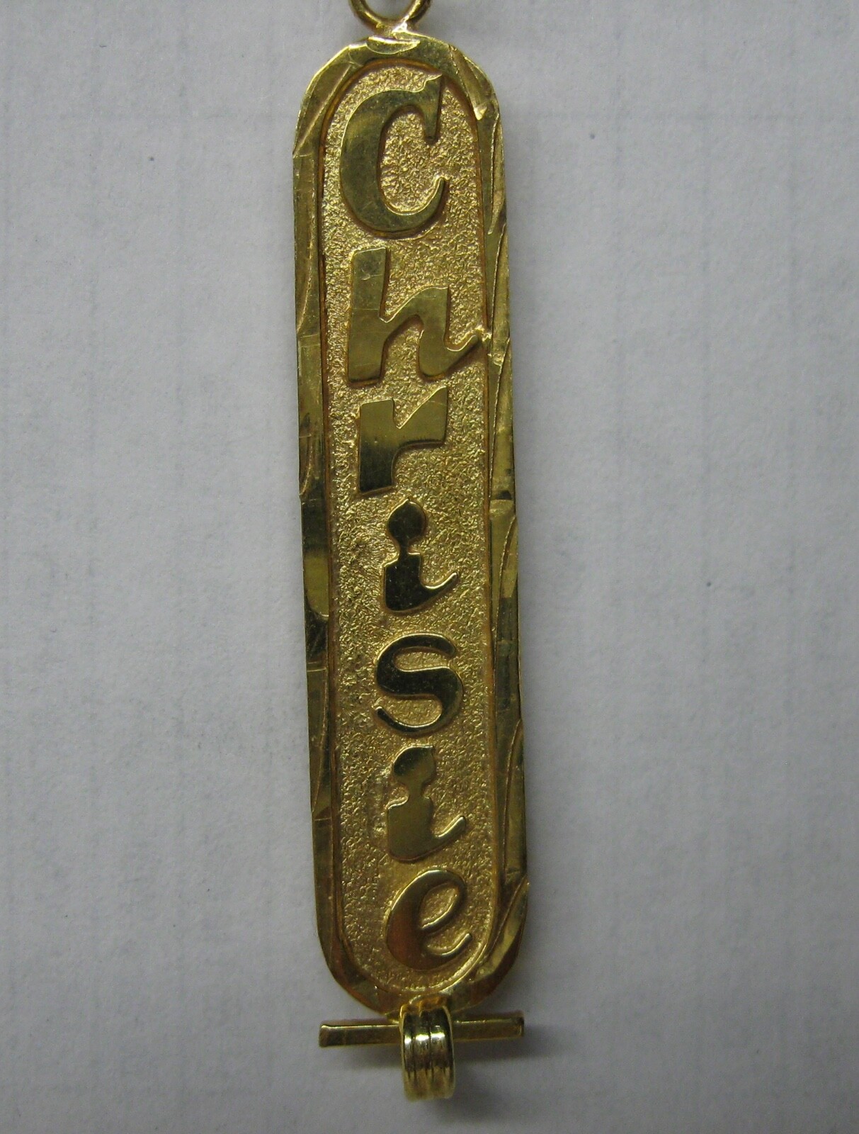 22K SOLID GOLD “CHRISIE” PENDANT FOR YOUR NECKLACE 2.9 GRAMS