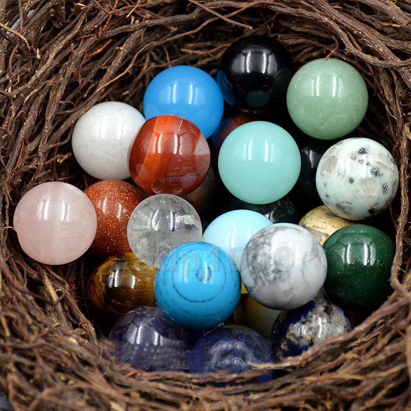 Natural Gemstone Round Ball Crystal Healing Sphere Massage meditationn ball