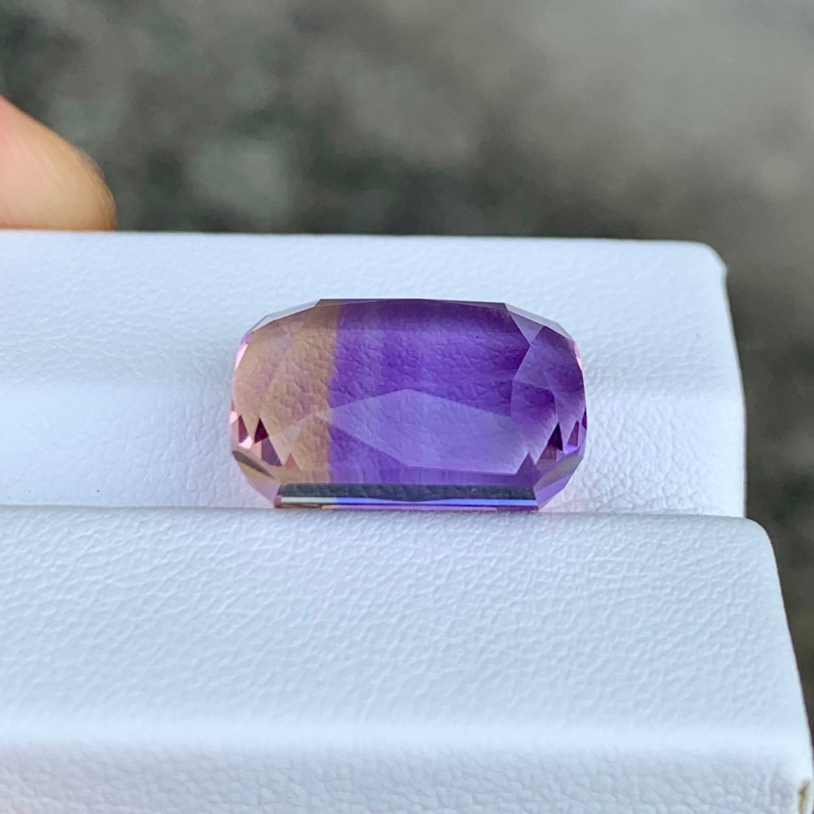 12.78 Carats Natural Fine Ametrine Stone Cushion Cut Natural Bolivian Gemstone