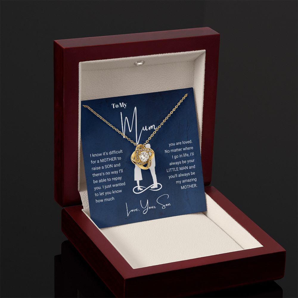 To My Mum Knot necklace mother’s day anniversary valentine’s birthday gift