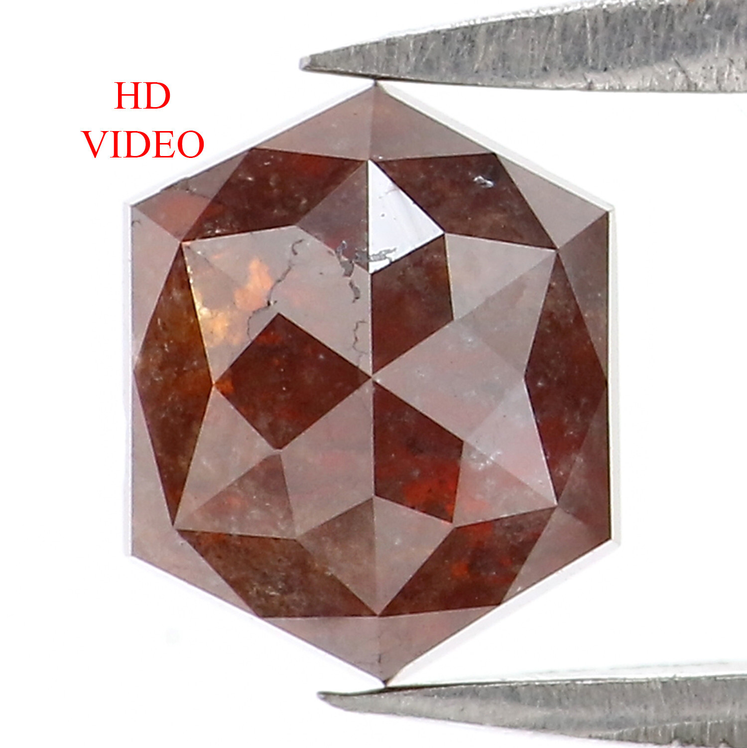 0.96 CT Natural Loose Hexagon Diamond 6.80 MM Brown Color Hexagon Diamond QL2850
