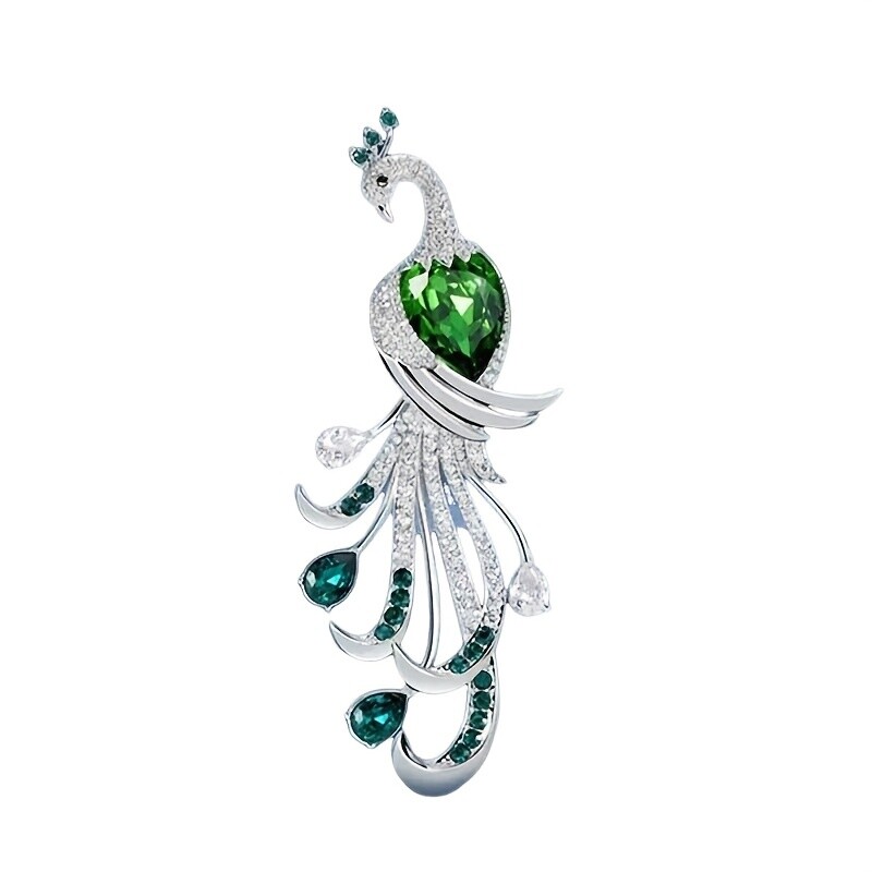 High-end and high-end peacock spirit brooch, retro pin clothing accessories