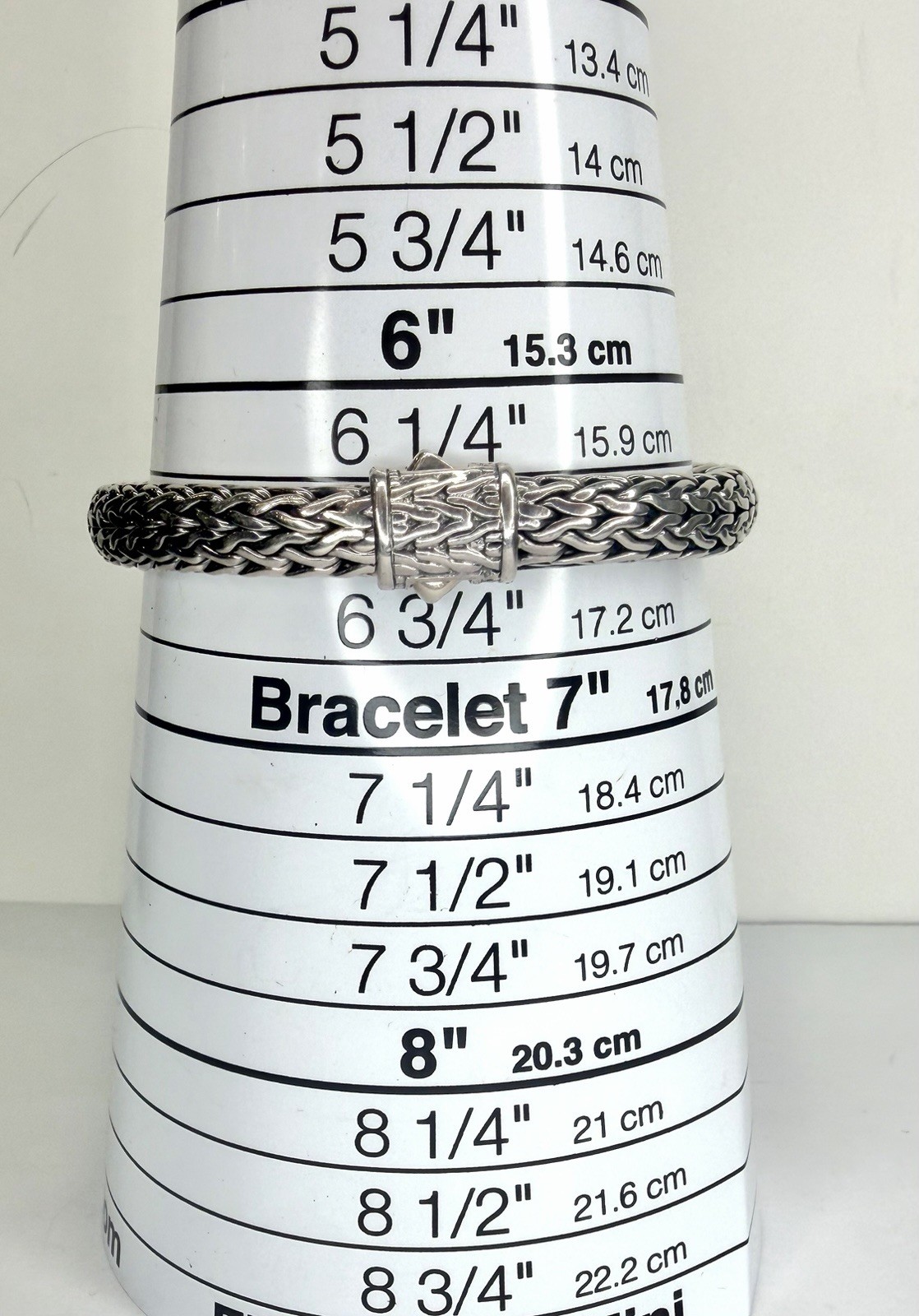 John Hardy Sterling 22k Gold Hammered Palu Collection Bracelet 6.5″
