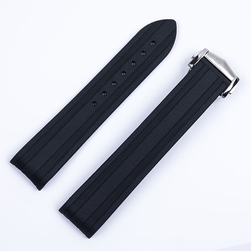 Soft Silicone Watch Strap Waterproof Rubber Wristband 20mm for Omega Seamaster